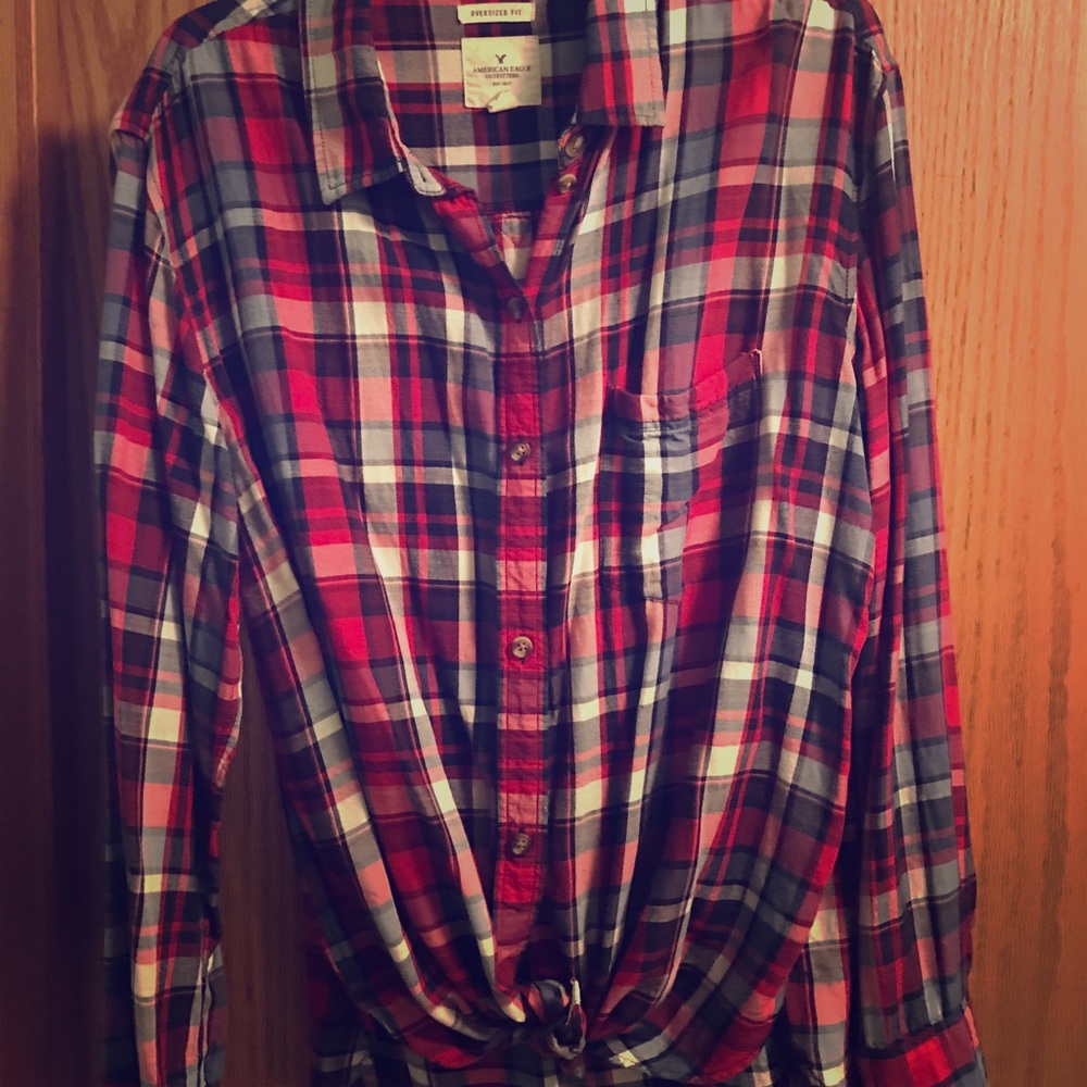 Button down tied shirt